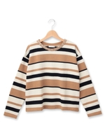 マルチボーダービジュープルオーバー/ベージュ(352)