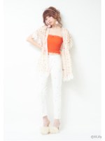 ローズストライプガウン/PINK