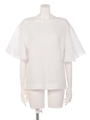 【COUPLES LADIES】フレアスリーブブラウス/WHITE LT