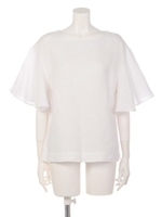 【COUPLES LADIES】フレアスリーブブラウス/WHITE LT