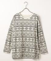 オルテガ総柄プリントチュニック