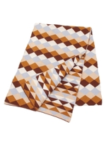 ダイヤ柄ジャガードストール/ブラウン(442)