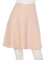 ハーフミラノリブフィット＆フレアーニットＳＫ/ピンク