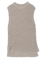 【Casual】テープヤーンノースリニット/グレー