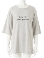 シンプルゆるシルエットTシャツ/グレー