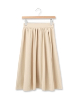 シンプルミディフレアスカート/ライトベージュ(051)