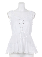 WP ふわふわコットンビスチェ/ホワイト