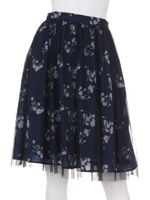 【DUO】 フィオラフラワーSK/ネイビー