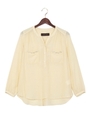 ●JOC エアシフォン 装飾 ブラウス/Cream