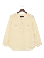 ●JOC エアシフォン 装飾 ブラウス/Cream