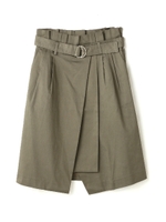 ベルト付ラップスカート/ホワイト(030)