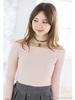 オフショルダートップス/Pink