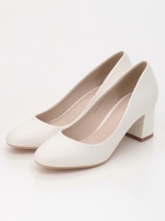 ゴールドラインヒールパンプス/WHITE