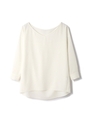 ジョーゼットプルオーバーブラウス/ホワイト(030)
