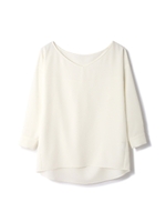 ジョーゼットプルオーバーブラウス/ホワイト(030)