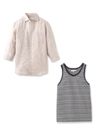 スラブシャツ+タンクトップセット/ライトブルー(091)