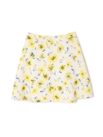 フラワープリントスカート/イエロー(060)