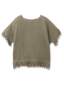 フリンジスラブニット/カーキ(027)