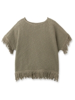 フリンジスラブニット/カーキ(027)