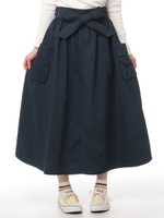 フロントリボンマキシ丈スカート/Navy