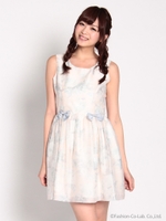 ボイルシャンタンローズ花柄 3/イエロー