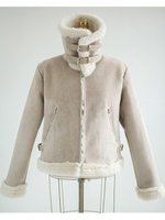 ミニマルムートンジャケット/ベージュ