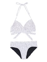 リバーシブルbottomカシュクールビキニ【ランダムドット】/ブラック