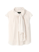 [L]ボウタイシフォンシャツ/アイボリー(004)