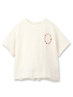 haupia フラワー刺しゅうコットンブラウス/アイボリー(004)