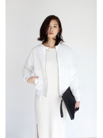 【AZUL by moussy】キルティングスリーブブルゾン/WHT