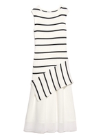 アシメニットコンビワンピース/OWHTxBLK