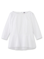 イタリアコットンぺプラムシャツ/ホワイト(001)