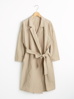 コットンナイロンチェスターコート/ベージュ