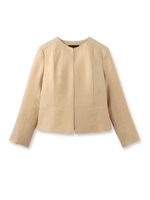 ツイルノーカラージャケット/ネイビー(093)