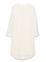 ノースリニットコンビワンピース/WHT