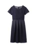 パネルチェックワンピース/ネイビー(493)