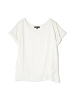 天竺×ジョーゼットカットソー/ブラック(013)