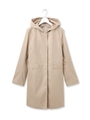 2WAY ギャバフーデッドコート/ベージュ(052)
