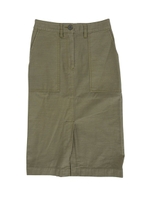 【Casual】ミリタリータイトスリットSK/カーキ