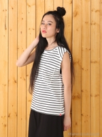 【EVERLASTコラボ】OVERSIZED NOSLEEVE/柄WHT