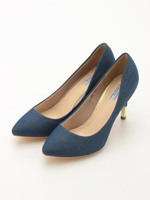 【ILIMA】ポインテッドヒールポイントパンプス/ネイビーデニム