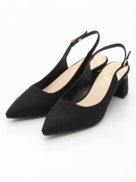 【REZOY】低反発インソールバックストラップポインテッドトゥパンプス/アイボリー