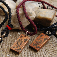 オリエンタルウッドチャームイカットネックレス［鯉］