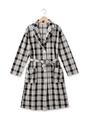 チェックシャツコートワンピース/ブラック(219)