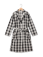 チェックシャツコートワンピース/ブラック(219)