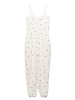 ネコ柄ロンパ−ス/OWHT