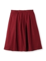 プリーツミディ丈スカート/ボルドー(064)
