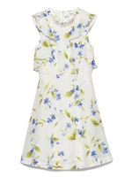 リーフペイントビジュー付きワンピース/BLU