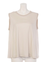 Aラインフレアノースリーブ/WHITE