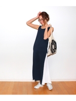 【ANAP】異素材ノースリワンピース/KHA